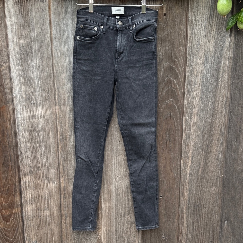 Agolde Dark Gray Skinny Jeans